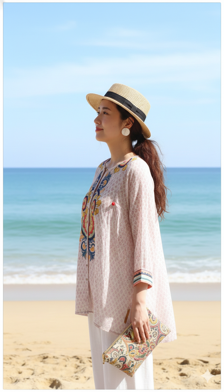 Multicolour Embroidered Top