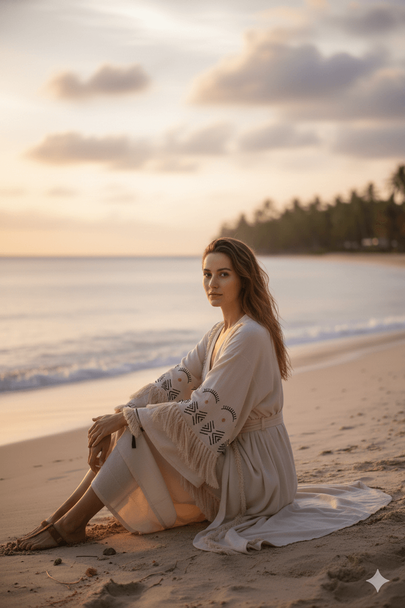 Bohemian Fringe Kimono Dress - Effortless Elegance for Women