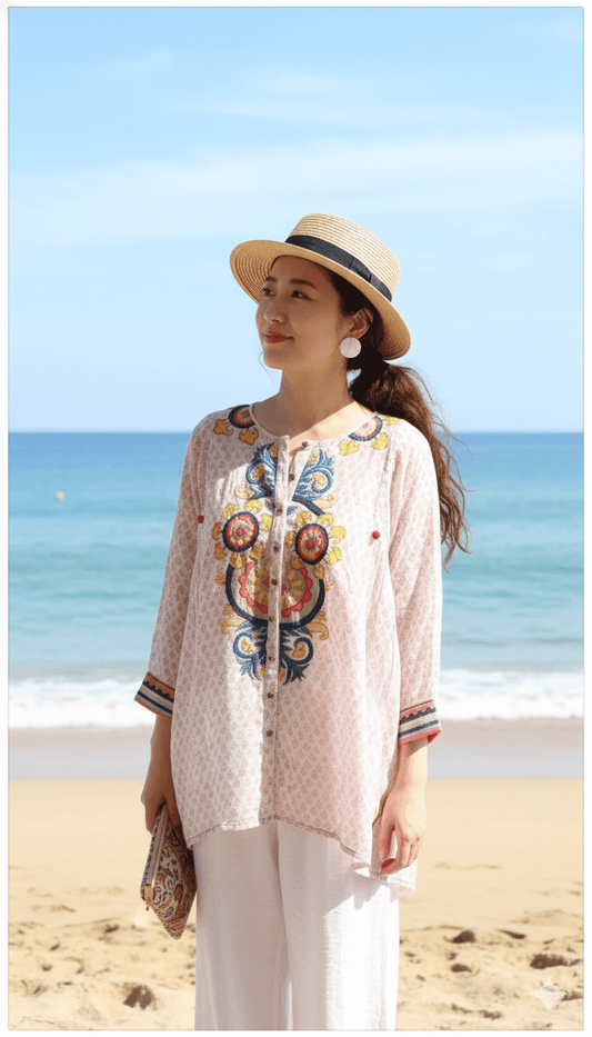 Multicolour Embroidered Top